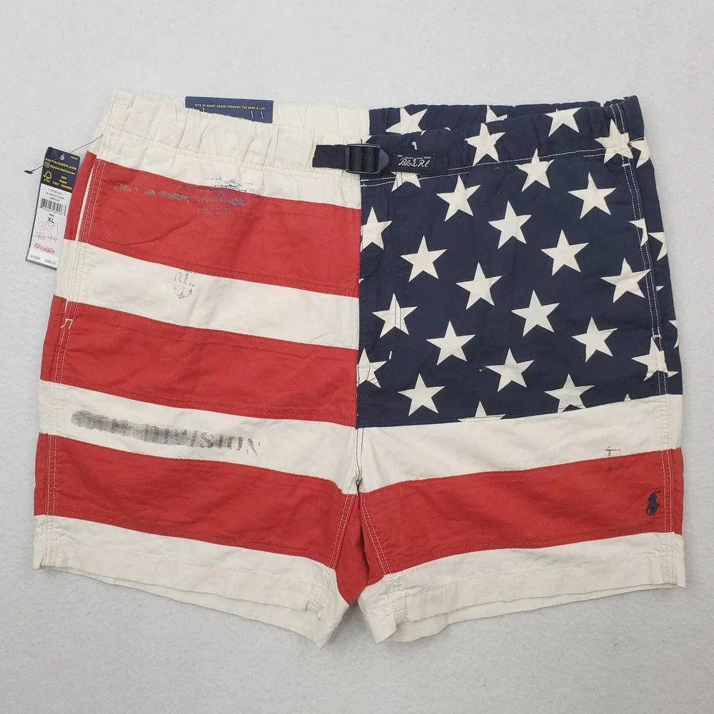 Polo Ralph Lauren Shorts Mens‎ XL American Flag Stars Stripes USA Patriotic